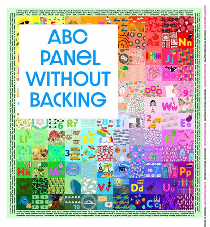 ABC Hidden Pictures Minky Quilt Panel