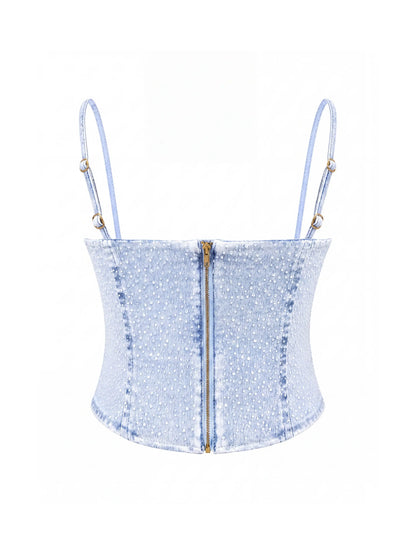 Rain On Me Corset - Medium Wash