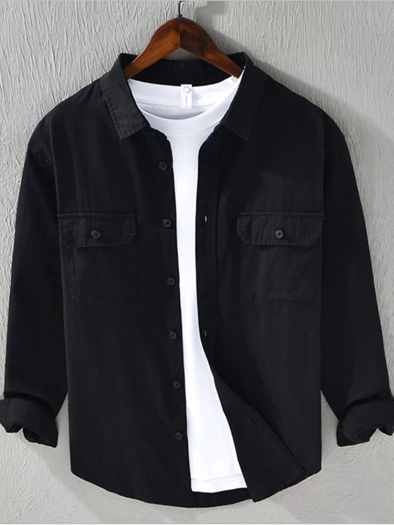 Men's Plus Size Casual Button Up Shirt