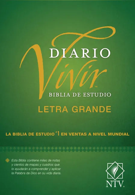 Biblia de Estudio del Diario Vivir Ntv, Letra Grande (Tapa Dura, Letra Roja) - Hardcover