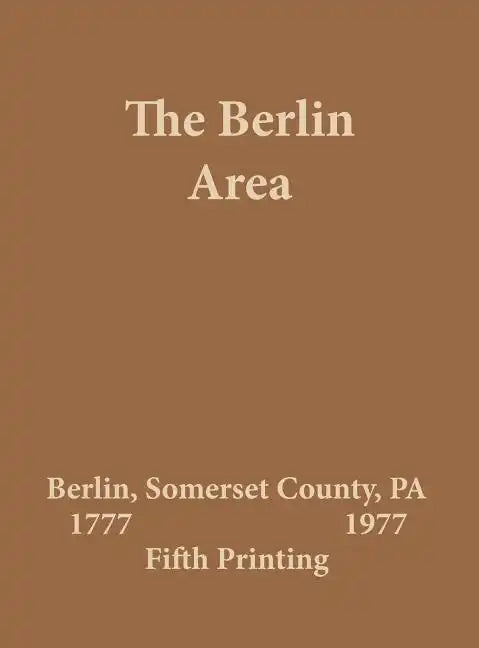 The Berlin Area 1777 - 1977 - Hardcover