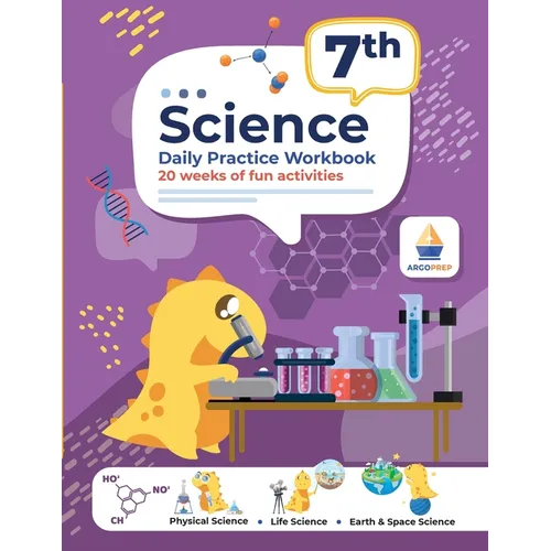 7th Grade Science: Daily Practice Workbook 20 Weeks of Fun Activities (Physical, Life, Earth and Space Science, Engineering Video Explanations Include - Paperback