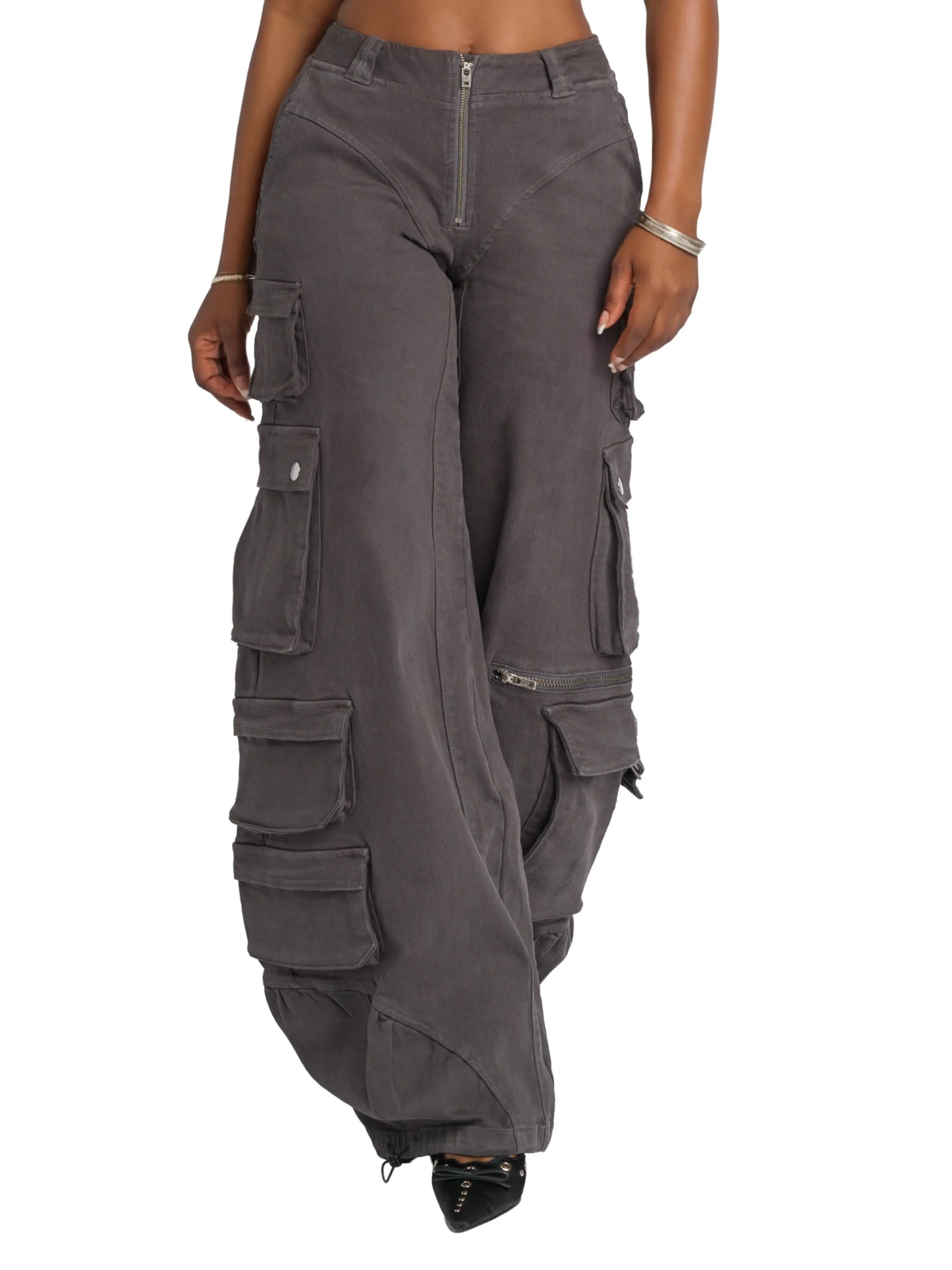 Low-Rise Twill Cargo Pant