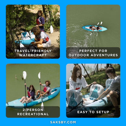 Aqua Marina Betta 14FT 2-Person Inflatable Recreational Kayak With Paddles [BE-412] (SAK01375)