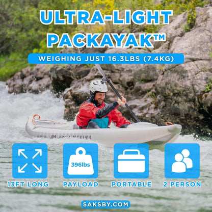 Aqua Marina Halve Ultra-Light Packayak™ 2-Person Kayak With DWF Deck [Paddle Excluded] [HA-398] (SAK41876)