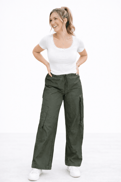 Archer Asymmetrical Pocket Wide Leg Cargos