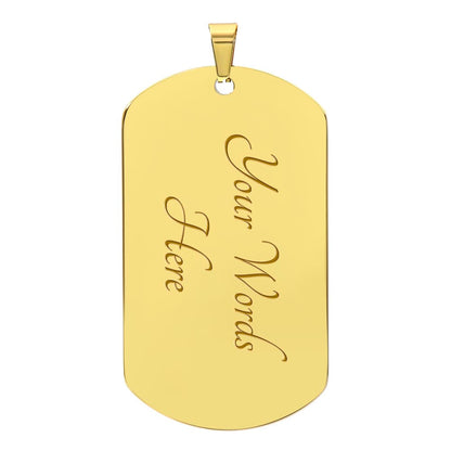 4th of July Bald Eagle Graphic Dog Tags Necklace