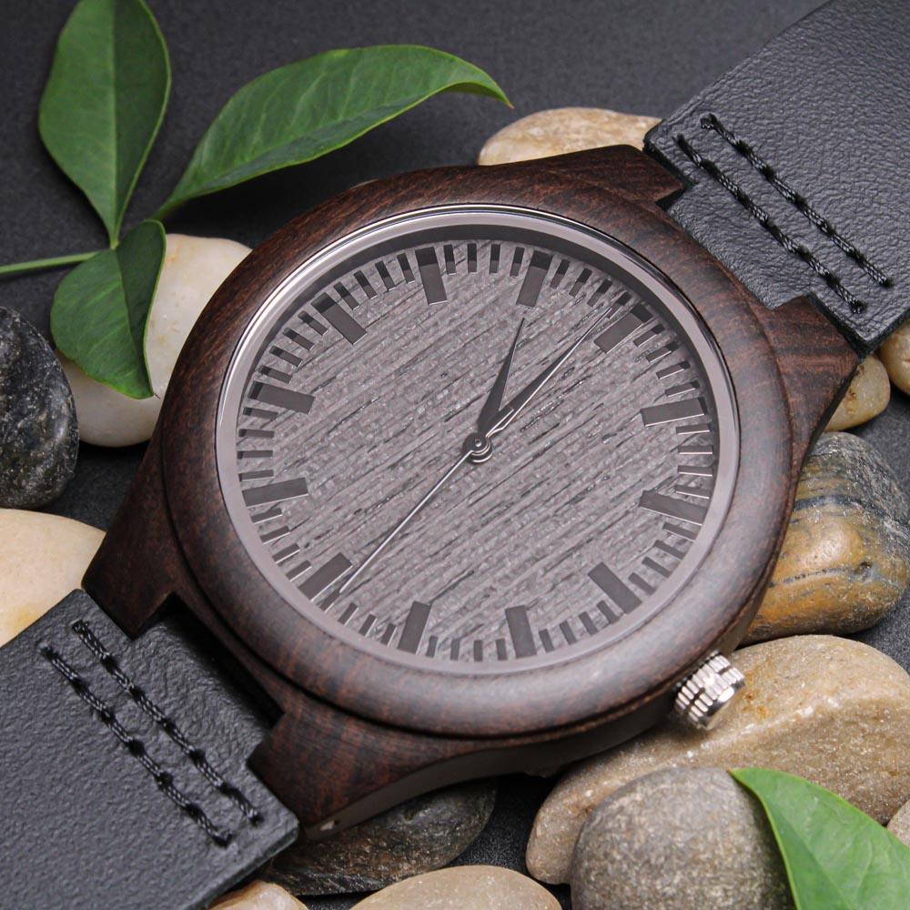 Come to Me I'll Give You Rest Faith Based Engraved Wooden Watch