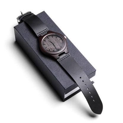 Be Strong and Courageous Faith Based Engraved Wooden Watch
