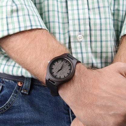 Legends are Made in the Wild Deer Hunter Engraved Wooden Watch