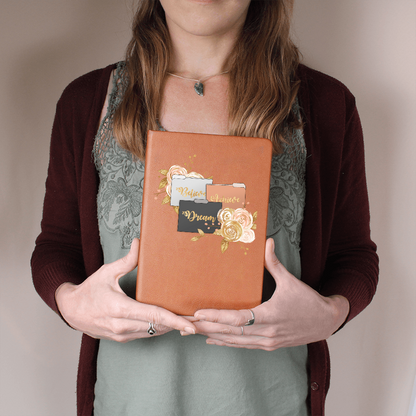 Believe Dream Achieve Graphic Leather Journal Notebook