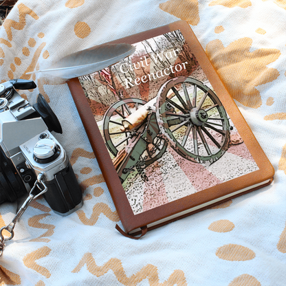 Civil War Reenactor Graphic Leather Journal