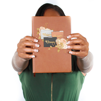 Believe Dream Achieve Graphic Leather Journal Notebook