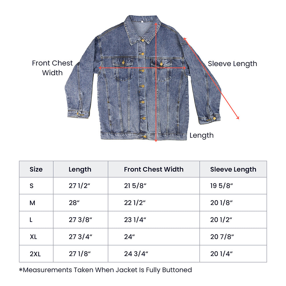 Believe Dream Reminder Oversized Women's DTG Denim Jacket