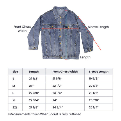 Beautiful Gorgeous Confident Woman Oversized DTG Denim Jacket