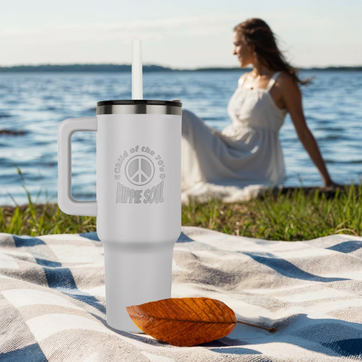 Child of the 70's Hippie Soul Pinnacle 40oz Engraved Tumbler