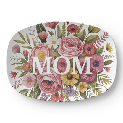 Floral Mom Mother's Day Decor 10" x 14" Oval Serving Platter
