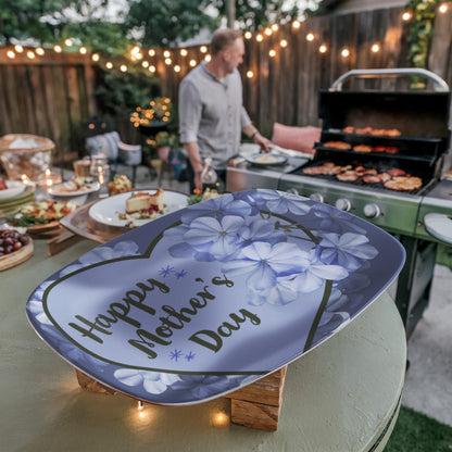 Lavender Happy Mother's Day 10" x 14" Oval Serving Platter