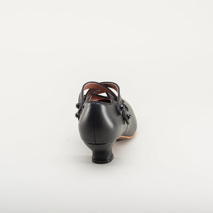 Astoria Edwardian Leather Shoes (Black)