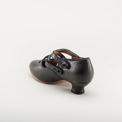 Astoria Edwardian Leather Shoes (Black)
