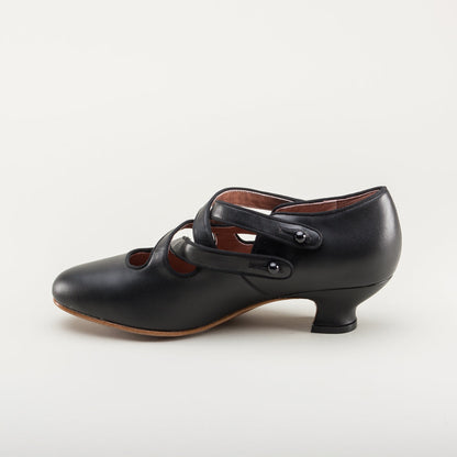 Astoria Edwardian Leather Shoes (Black)