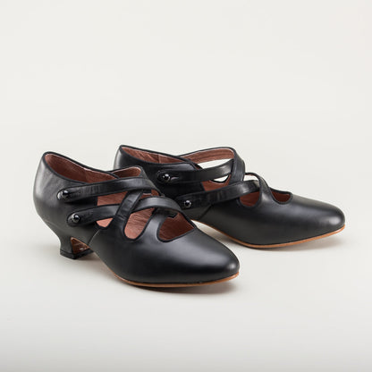 Astoria Edwardian Leather Shoes (Black)