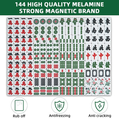 Automatic Foldable Chinese Mahjong Table Set With Two 144 Tile Sets (SAK31957)