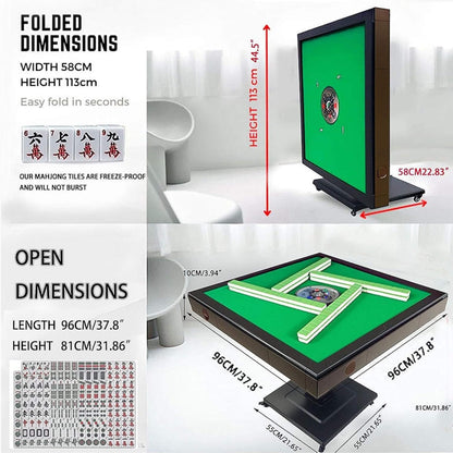 Automatic Ultra-Thin Foldable Mahjong Table With Two 152 42MM Tile Sets (SAK82950)