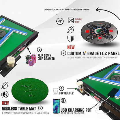 Automatic Ultra-Thin Foldable Mahjong Table With Two 152 42MM Tile Sets (SAK82950)
