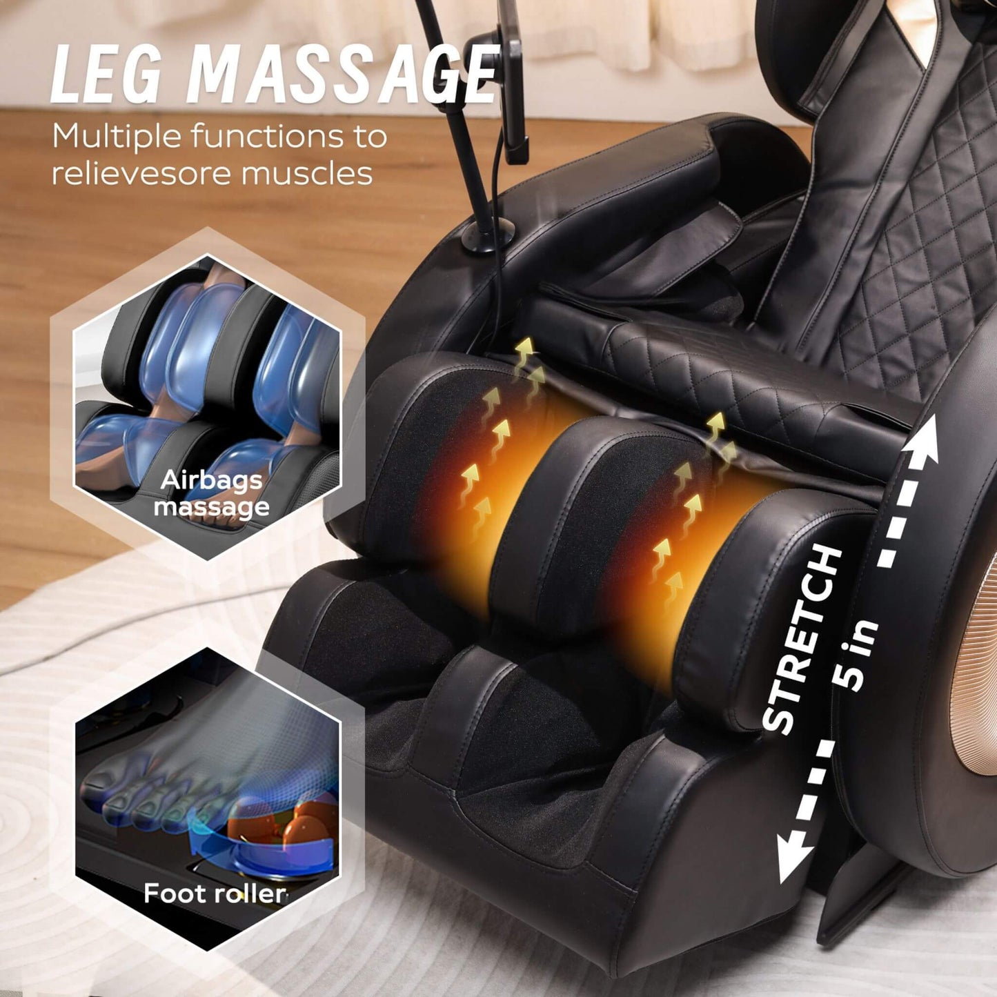 Airvana Tranquil Automatic Zero-Gravity Massage Recliner Chair With Full Body Air Pressure (SAK76018)