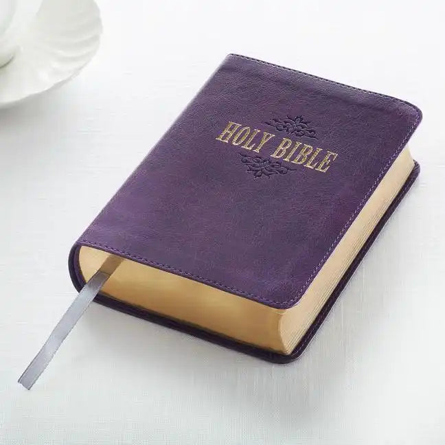 KJV Compact Large Print Lux-Leather Purple - Imitation Leather