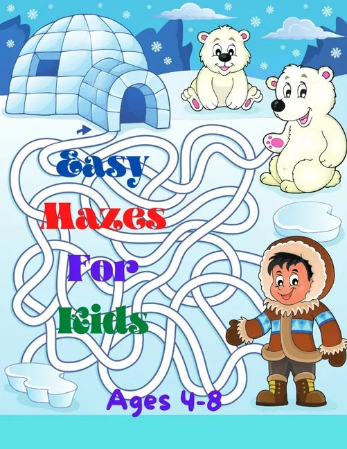 Easy Mazes For Kids: Activity mazes book, Ages 4-8 - Paperback