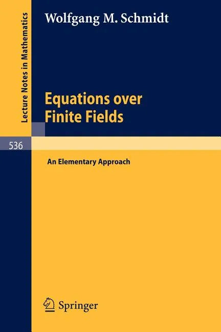 Equations Over Finite Fields: An Elementary Approach - Paperback