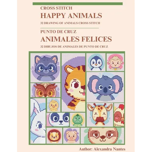 Happy Animals Cross-Stitch - Paperback