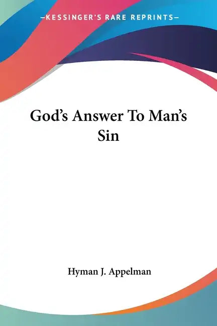God's Answer To Man's Sin - Paperback