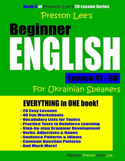Preston Lee's Beginner English Lesson 41 - 60 For Ukrainian Speakers - Paperback