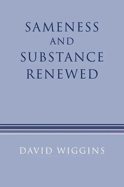 Sameness and Substance Renewed - Paperback