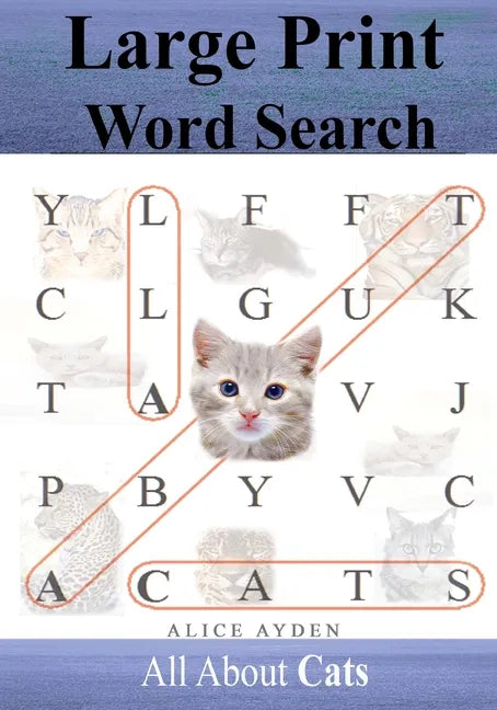 Large Print Word Search: All About Cats - Paperback