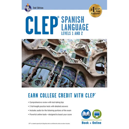 Clep(r) Spanish Language: Levels 1 and 2 (Book + Online) - Paperback