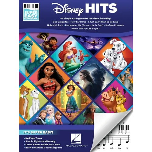 Disney Hits - Super Easy Songbook: 47 Simple Arrangements for Piano with Lyrics - Paperback