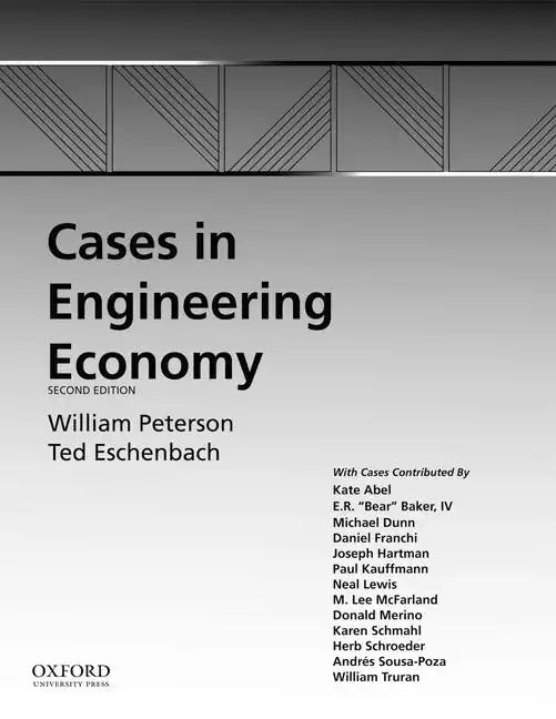 Cases in Engineering Economy - Paperback