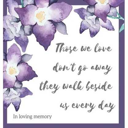 Religious quote in loving memory, condolence book to sign - Hardcover