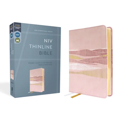 Niv, Thinline Bible, Leathersoft, Pink, Red Letter, Comfort Print - Imitation Leather
