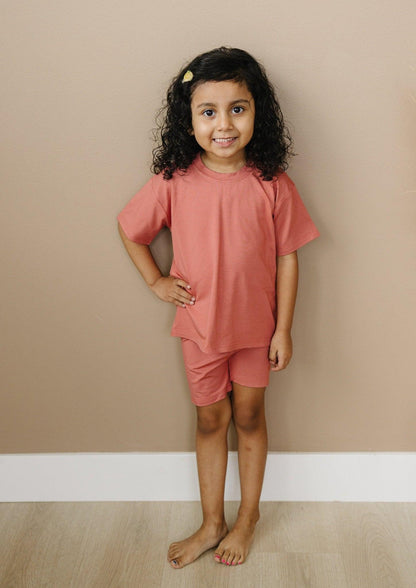 Bamboo Tee & Bike Shorts - sold as separates