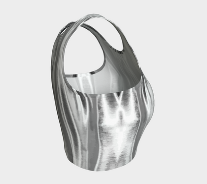Women's Molten Silver Athletic Crop Top