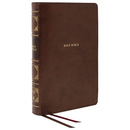 Nkjv, Reference Bible, Classic Verse-By-Verse, Center-Column, Leathersoft, Brown, Indexed, Red Letter Edition, Comfort Print - Imitation Leather