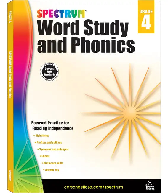 Spectrum Word Study and Phonics, Grade 4: Volume 83 - Paperback
