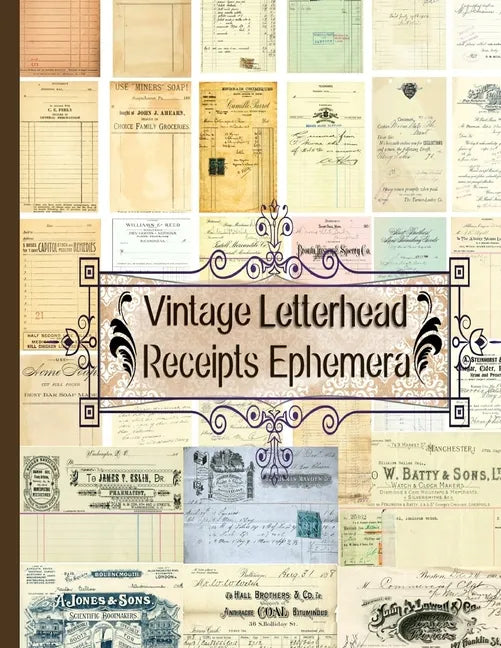 Vintage Letterhead Receipts Ephemera - Paperback
