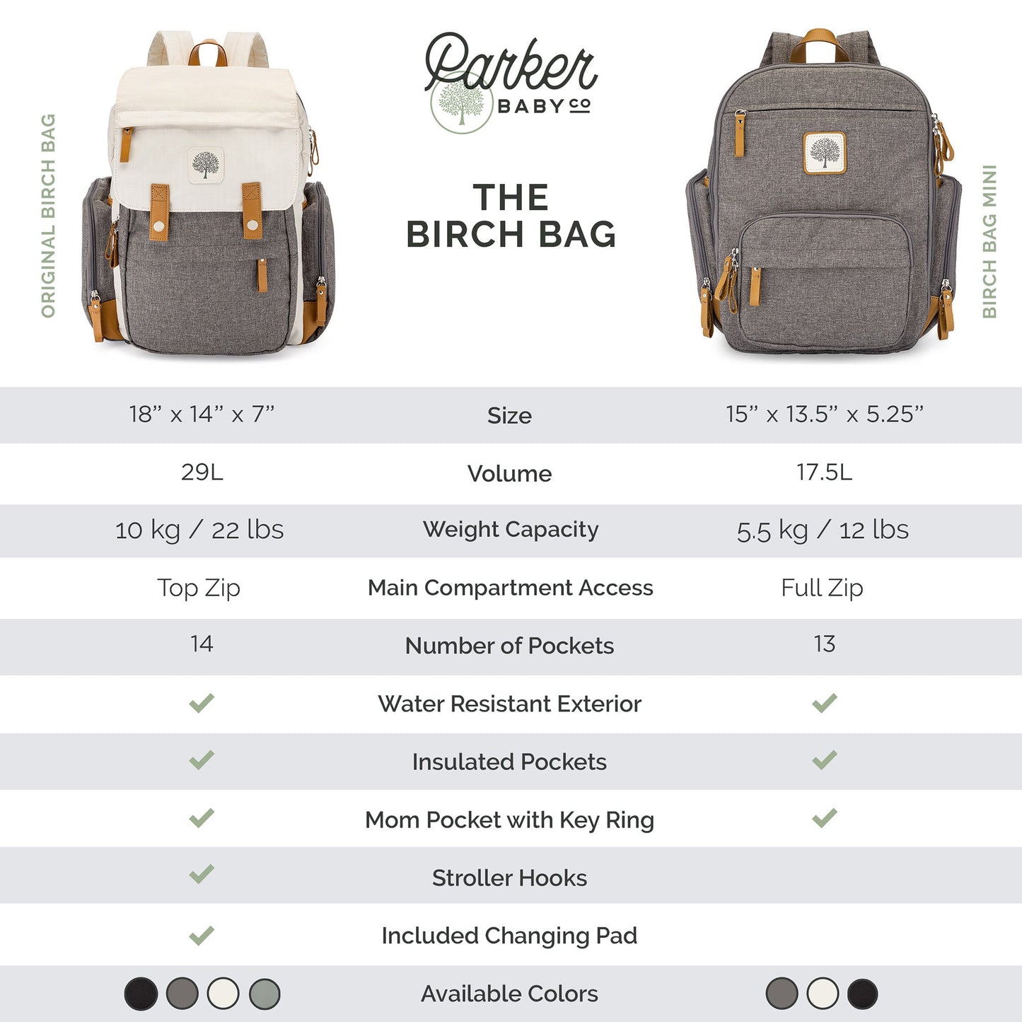 Birch Bag - Diaper Backpack
