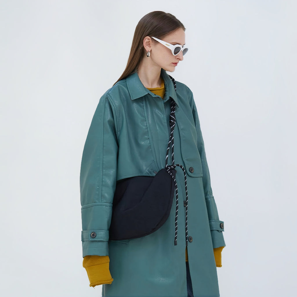 Freestyle Knotted Nylon Crescent Bag